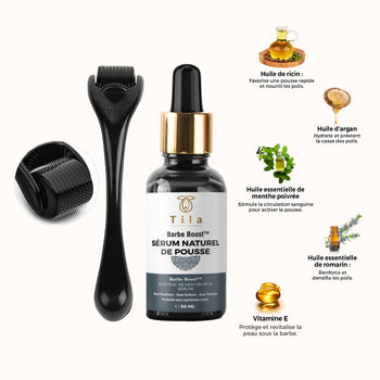 Sérum Naturel De Pousse + Rouleau Dermique